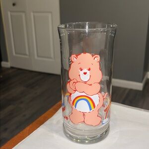 Vintage 1983 Cheer Bear Care Bear Libbey Pizza Hut Drinking Glass Collectable